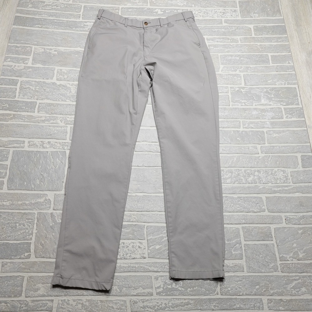 Ralph Lauren Pants Mens 36x34 Gray Cotton Nylon Stretch Waist Golf Performance
